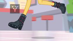 Size: 1280x720 | Tagged: safe, screencap, sunset shimmer, a fine line, equestria girls, equestria girls series, g4, close-up, clothes, legs, pictures of legs, shoes, solo, tv-y