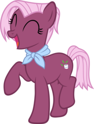 Size: 3411x4500 | Tagged: safe, artist:slb94, jasmine leaf, earth pony, pony, discordant harmony, g4, ^^, ascot, excited, eyes closed, female, mare, simple background, solo, transparent background, vector