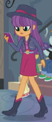 Size: 292x681 | Tagged: safe, screencap, ginger owlseye, snails, snips, equestria girls, equestria girls series, g4, overpowered (equestria girls), background human, cellphone, clothes, cropped, cute, fedora, female, hat, irl, jacket, legs, owlabetes, phone, photo, skirt, smartphone