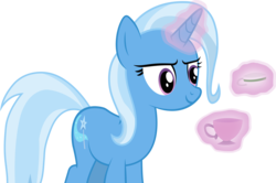 Size: 9506x6301 | Tagged: safe, artist:causenpc, trixie, pony, unicorn, g4, absurd resolution, cup, female, magic, mare, simple background, solo, teacup, transparent background, vector