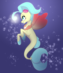 Size: 800x928 | Tagged: safe, artist:fantasyinsanity, princess skystar, seapony (g4), g4, my little pony: the movie, bubble, female, solo, underwater