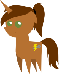 Size: 3663x4604 | Tagged: safe, artist:coppercore, artist:jerick, oc, oc only, oc:coppercore, pony, unicorn, male, paper pony, ponytail, simple background, solo, stallion, transparent background, vector
