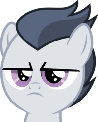Size: 3667x4574 | Tagged: safe, artist:frownfactory, rumble, pegasus, pony, g4, marks and recreation, .svg available, colt, faic, male, reaction image, rumble is not amused, simple background, solo, svg, transparent background, unamused, vector