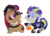 Size: 978x695 | Tagged: safe, artist:pepooni, king sombra, stellar eclipse, tempest shadow, oc, oc:night lark, bat pony, pegasus, pony, g4, my little pony: the movie, chibi, clothes, costume, female, male, mare, nightmare night costume, simple background, stallion, tongue out, transparent background, wheelchair