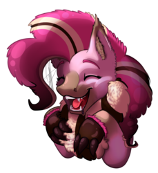 Size: 1101x1200 | Tagged: safe, artist:rimmi1357, pinkie pie, werewolf, g4, halloween, holiday, simple background, transparent background