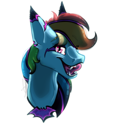 Size: 1101x1200 | Tagged: safe, artist:rimmi1357, rainbow dash, vampire, g4, halloween, holiday, simple background, transparent background