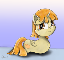 Size: 2000x1880 | Tagged: safe, artist:chopsticks, oc, oc only, oc:hash brown, alicorn, pony, alicorn oc, amputee, creepy, cute, cutie mark, female, food, freckles, hnnng, legless, limbless, mare, potato, quadruple amputee, solo