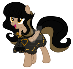 Size: 1024x973 | Tagged: safe, artist:magicdarkart, oc, oc only, pegasus, pony, clothes, dress, female, mare, simple background, solo, transparent background, watermark