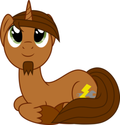 Size: 6000x6237 | Tagged: safe, artist:coppercore, oc, oc only, oc:coppercore, absurd resolution, looking up, lying down, male, simple background, solo, stallion, transparent background, unshorn fetlocks, vector