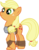 Size: 4375x5566 | Tagged: safe, artist:ironm17, applejack, rockhoof, earth pony, pony, g4, absurd resolution, clothes, female, mare, simple background, smiling, solo, transparent background, vector