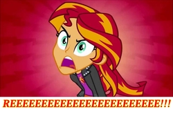 Size: 1280x862 | Tagged: safe, edit, edited screencap, screencap, sunset shimmer, equestria girls, g4, my little pony equestria girls, angry, open mouth, reeee