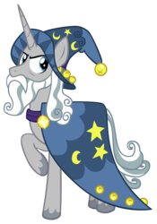 Size: 4001x5713 | Tagged: safe, artist:andoanimalia, star swirl the bearded, pony, unicorn, g4, shadow play, absurd resolution, beard, cape, clothes, facial hair, hat, male, raised hoof, simple background, solo, stallion, transparent background, vector
