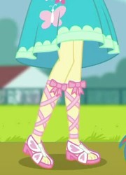 Size: 321x445 | Tagged: safe, screencap, fluttershy, equestria girls, g4, my little pony equestria girls: better together, the finals countdown, clothes, feet, fluttershy boho dress, legs, pictures of legs, skirt