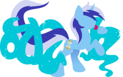 Size: 4104x2579 | Tagged: safe, artist:anonymousnekodos, minuette, pony, g4, female, high res, lineless, minimalist, modern art, solo, tongue out