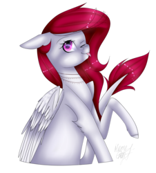 Size: 3800x4200 | Tagged: safe, artist:midnightdream123, oc, oc only, pegasus, pony, female, high res, mare, one eye closed, simple background, solo, tongue out, transparent background, wink