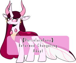 Size: 2760x2313 | Tagged: safe, artist:porcelainpony, oc, oc only, changedling, changeling, adoptable, high res, solo