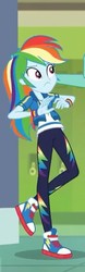 Size: 204x658 | Tagged: safe, screencap, rainbow dash, zephyr breeze, equestria girls, g4, my little pony equestria girls: better together, overpowered (equestria girls), clothes, converse, female, jacket, offscreen character, pants, shoes, sneakers, solo