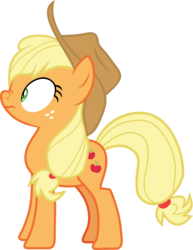 Size: 5008x6471 | Tagged: safe, artist:frownfactory, applejack, earth pony, pony, g4, shadow play, .svg available, absurd resolution, applejack's hat, cowboy hat, female, hat, mare, ponytail, simple background, solo, svg, transparent background, vector
