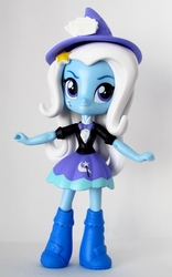 Size: 588x940 | Tagged: safe, artist:whatthehell!?, trixie, equestria girls, g4, boots, clothes, doll, equestria girls minis, hat, irl, photo, shoes, skirt, toy