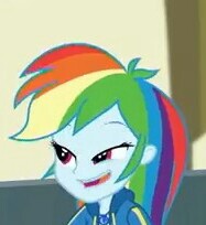 Size: 187x204 | Tagged: safe, screencap, rainbow dash, equestria girls, equestria girls series, g4, overpowered (equestria girls), cropped, faic, female, geode of super speed, magical geodes, rainbow dash is best facemaker, smiling, solo