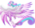 Size: 1024x817 | Tagged: safe, artist:oneiria-fylakas, princess flurry heart, original species, pegasus, pony, g4, colored wings, female, multicolored wings, older, race swap, simple background, solo, transparent background