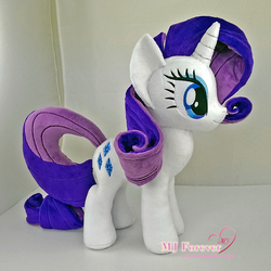 Size: 1417x1417 | Tagged: safe, artist:moggymawee, rarity, g4, irl, photo, plushie, solo