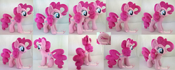 Size: 3000x1214 | Tagged: safe, artist:moggymawee, pinkie pie, g4, irl, photo, plushie, solo