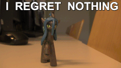 Size: 1200x676 | Tagged: safe, artist:transparentist, queen chrysalis, changeling, g4, animated, i have done nothing productive all day, i regret nothing, image macro, irl, meme, photo, rotating, spinning, stop motion, toy, you spin me right round