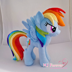 Size: 1134x1134 | Tagged: safe, artist:moggymawee, rainbow dash, g4, irl, photo, plushie, solo