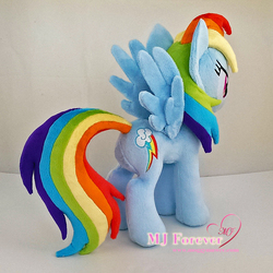 Size: 1134x1134 | Tagged: safe, artist:moggymawee, rainbow dash, pegasus, pony, g4, irl, photo, plushie, solo