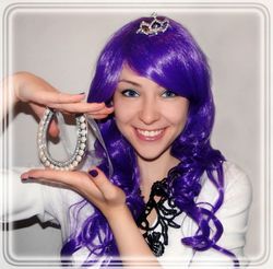 Size: 900x886 | Tagged: safe, artist:restlessmuse, rarity, human, g4, beautiful, clothes, cosplay, costume, irl, irl human, jewelry, necklace, pearl necklace, photo, solo, tiara