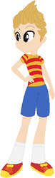 Size: 155x502 | Tagged: safe, artist:selenaede, artist:user15432, human, equestria girls, g4, barely eqg related, base used, clothes, crossover, earthbound, earthbound beginnings, equestria girls style, equestria girls-ified, hasbro, hasbro studios, lucas, mother 3, nintendo, shirt, shoes, shorts, sneakers, solo, super smash bros.