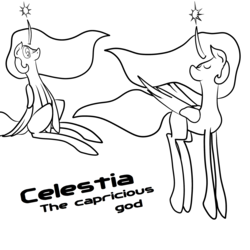 Size: 2500x2500 | Tagged: safe, artist:heretical-twilight, princess celestia, g4, black and white, grayscale, high res, monochrome, simple background, tumblr, tumblr blog