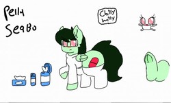 Size: 512x308 | Tagged: safe, artist:chillywilly, oc, oc only, oc:pella seabo, pegasus, pony, clothes, hoodie, hooves, mask, sick, socks, surgical mask, tissue, underhoof