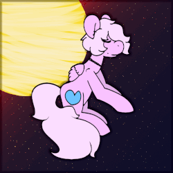 Size: 680x680 | Tagged: safe, artist:php39, oc, oc only, oc:halo whooves, animated, floating, sleeping, space, space pony