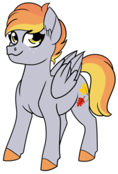 Size: 1024x1504 | Tagged: safe, artist:booperledooper, oc, oc only, oc:blustery fall, pony, magical lesbian spawn, offspring, parent:derpy hooves, parent:rainbow dash, parents:derpydash, solo