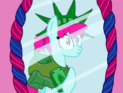 Size: 1600x1200 | Tagged: safe, artist:ragnarokmay, fruit pack, ruby splash, pony, g4, made in manehattan, animated, gif, solo