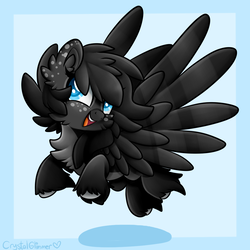Size: 1000x1000 | Tagged: safe, artist:dreamyeevee, oc, oc only, oc:raven, solo