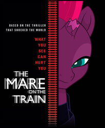 Size: 669x815 | Tagged: safe, tempest shadow, g4, my little pony: the movie, emily blunt, movie poster, parody, the girl on the train, voice actor joke