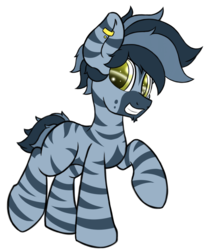 Size: 831x1001 | Tagged: safe, artist:elppa, oc, oc only, oc:kentah, zebra, male, raised hoof, simple background, solo, transparent background, zebra oc