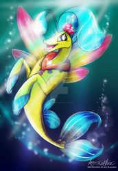 Size: 1024x1489 | Tagged: safe, artist:mad--munchkin, princess skystar, seapony (g4), g4, my little pony: the movie, deviantart watermark, female, obtrusive watermark, open mouth, smiling, solo, underwater, watermark