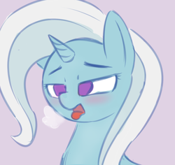 Size: 1800x1700 | Tagged: artist needed, safe, trixie, pony, unicorn, g4, blushing, breath, female, solo, tongue out