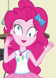 Size: 521x720 | Tagged: safe, screencap, pinkie pie, equestria girls, g4, my little pony equestria girls: better together, overpowered (equestria girls), cropped, derp face, female, geode of sugar bombs, solo
