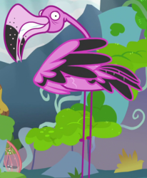 Size: 640x777 | Tagged: safe, screencap, arista, thorax, bird, flamingo, g4, to change a changeling, male, solo