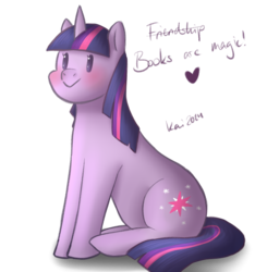 Size: 666x711 | Tagged: safe, artist:mister-pierrot, twilight sparkle, pony, unicorn, g4, blushing, book, bookhorse, female, mare, simple background, sitting, solo, that pony sure does love books, title drop, transparent background, twilight fuel, unicorn twilight