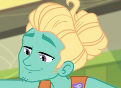 Size: 726x528 | Tagged: safe, screencap, zephyr breeze, equestria girls, g4, my little pony equestria girls: better together, overpowered (equestria girls), cropped, male, smiling, solo