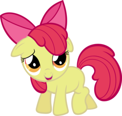 Size: 7000x6687 | Tagged: safe, artist:moongazeponies, apple bloom, g4, absurd resolution, adorabloom, cute, female, floppy ears, missing cutie mark, shy, simple background, solo, transparent background
