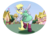 Size: 3507x2480 | Tagged: safe, artist:tatemil, derpy hooves, pony, g4, clothes, crossover, dress, food, high res, muffin, ponyville, silly, silly pony, star vs the forces of evil, wand