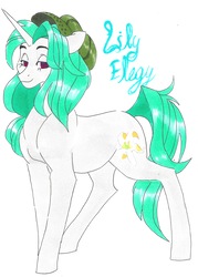 Size: 3432x4796 | Tagged: safe, artist:frozensoulpony, oc, oc only, oc:lily elegy, pony, unicorn, absurd resolution, female, magical lesbian spawn, mare, offspring, parent:octavia melody, parent:vinyl scratch, parents:scratchtavia, simple background, solo, traditional art, white background
