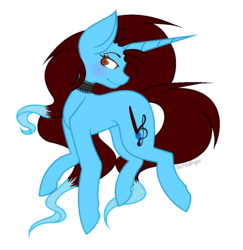 Size: 954x980 | Tagged: safe, artist:electricaldragon, oc, oc only, oc:dess, pony, unicorn, choker, female, mare, simple background, solo, transparent background